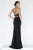 Jolene Collection - 18082 Two Piece Floral Applique Sheath Dress In Black and Multi-Color