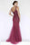 Jolene Collection - 18314 V-neck Beaded Mermaid Gown In Red
