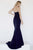 Jolene Collection - 18122 Strapless Sweetheart Crepe Sheath Dress In Blue
