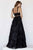 Jolene Collection - 18116 Two Piece Beaded Lace A-line Dress In Black