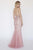 Jolene Collection - 18322 Embellished Halter Neck Mermaid Gown In Pink and Neutral