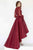 Jolene Collection - 18333 Long Sleeves Beaded High Low Gown In Red