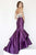 Jolene Collection - 18079 Two Piece Floral Lace Ruffled Mermaid Dress In Purple and Multi-Color