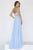 Jolene Collection - 18041L Strapless Beaded Sweetheart Chiffon Dress In Blue