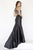 Jolene Collection - 18110 Bedazzled Halter Mermaid Dress In Black and Multi-Color