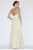 Jolene Collection - 18025 Embroidered Floral Applique Two-Piece Gown In Gold