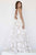 Jolene Collection - 18117L Beaded Lace Plunging V-neck A-line Dress In White and Neutral