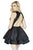 Jolene Collection - 17609 Sequined Bodice Cocktail Dress In Black