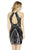 Jolene Collection - 17578 Sequined Halter Sheath Dress In Black and Silver