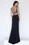 Jolene Collection - 18040 Beaded Two Piece V-neck Sheath Dress In Black and Multi-Color