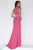 Jolene Collection - 18000 High Jewel Illusion Paneled Sheath Gown In Pink