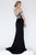 Jolene Collection - 18004 Beaded Off-Shoulder Fitted Dress In Black and White