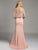 Lara Dresses - Classic Evening Gown with Embellished Sheer Jacket 42626, Pink