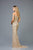 Scala - 48945 Sequined Off-Shoulder Sheath Dress In Neutral