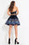 Rachel Allan Short - 4401 Two Piece Embroidered A-line Dress in Black