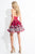 Rachel Allan Short - 4401 Two Piece Embroidered A-line Dress in Red