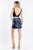 Rachel Allan Short - 4414 Two Piece Floral Beaded Jersey Dress in Blue