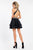 Rachel Allan Short - 4415 Two Piece Beaded Taffeta Dress in Black and Silver
