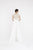 Saboroma - 4415 Embroidered Jewel A-Line Dress In White