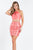 Rachel Allan Short - 4418 Two Piece Halter Embellished Dress in Orange