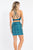 Rachel Allan - Two Piece Halter Embellished Dress 4418 in Teal