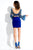 Rachel Allan Short - 4419 Two Piece Beaded Jersey Sheath Dress in Blue