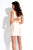 Rachel Allan Short - 4421 Sleeveless Scoop Two Piece Dress in White and Pink