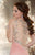 Panoply - 44239 Bejeweled Deep V-neck Mermaid Dress In Pink