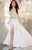 Panoply - 44241 Embellished Halter Chiffon Dress In White and Gold