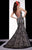 Panoply - 44245 Jeweled Lace Trumpet Dress In Black