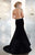 Panoply - 44246V Bejeweled High Trumpet Dress In Black