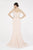 Saboroma - 4426 Illusion Halter Cutout Mermaid Gown In Neutral and Pink