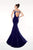 Panoply - Classic Rhinestone Studded Off-Shoulder Mermaid Gown 44285J In Black