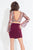 Rachel Allan Short - 4428 Two Piece Bell-Sleeve Short Dress in Black and Red