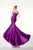 Panoply - Embellished Off-The-Shoulder Mikado Mermaid Dress 44297 In Purple