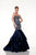 Panoply - Strapless Sweetheart Embellished Satin Mermaid Gown 44299 In Blue