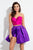 Rachel Allan Short - 4429 Two-Piece Strapless Sweetheart Mikado Dress in Pink and Purple