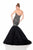 Panoply - Embellished Strapless Sweetheart Mermaid Dress 44302 In Black