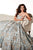 Panoply - Illusion Haltered Neck Brocade A-line Dress 44307 In Blue