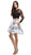 Eureka Fashion - 4433 Two Piece Lace and Printed A-line Dress in Black and White