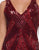 Cassandra Stone - 4436A V Neck Sequin Ornate Draped Back Evening Gown