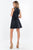 Rachel Allan Short - 4438 Short A-line Dress with Leather Vest in Black
