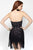 Alyce Paris - 4441 Strapless Lace Fringed Cocktail Dress - 1 pc Black Bisque In Size 4 Available