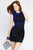 Alyce Paris - 4443 Short Dress In Black-Cobalt