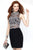 Alyce Paris - 4445 Short Dress In Black Silver