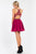 Rachel Allan Short - 4446 Beaded Chiffon A-line Dress in Purple