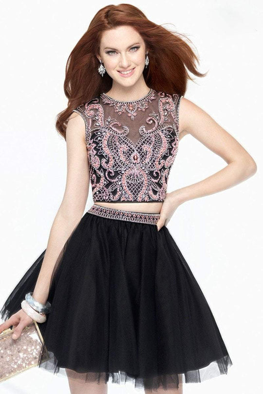 Alyce Paris - 4446 Dress In Black Pink