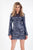Rachel Allan Short - 4448 Long Sleeves Sequin Cocktail Dress in Gray