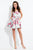 Rachel Allan Short - 4449 Floral Bow-Accented A-line Dress in Pink and Floral