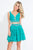 Rachel Allan Short - 4452 Two Piece Chiffon Ruffled Dress in Green